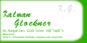 kalman glockner business card